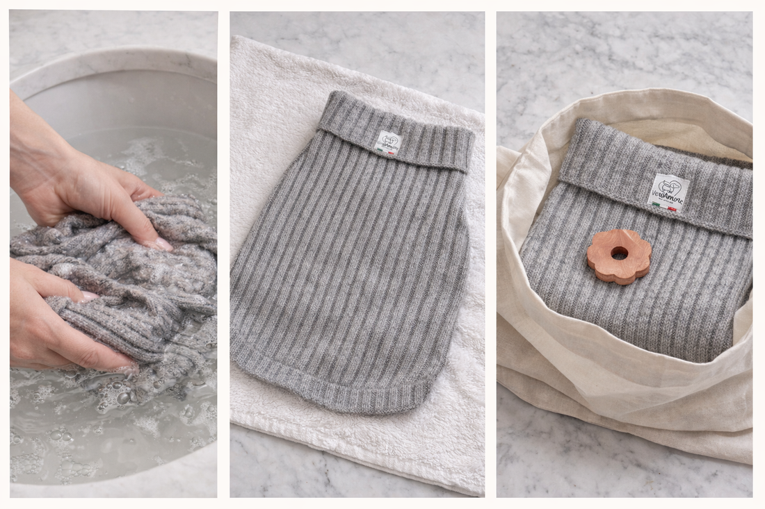 A RITUAL OF CARE - How to care for your cashmere pet sweater-